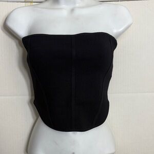 Aritzia Babaton Black Sculpt Knit Top Row Sculpt Knit Tube Top